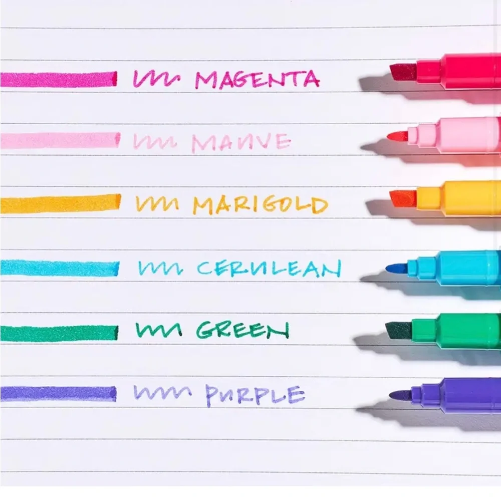 🖍 Teacher Dual-Tip Markers – 6 Pack (NEW)